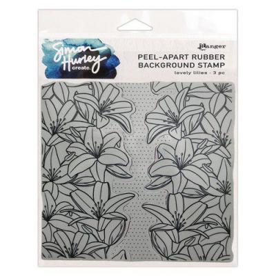 Ranger Simon Hurley Cling Stamps - Lovely Lilies